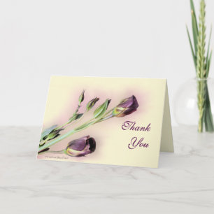 Agradecimento Obrigado de Lisianthus você cartão vazio
