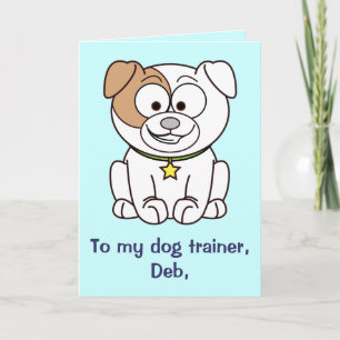 Agradecimento Obrigado do instrutor de cão você cartão