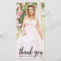 Obrigado moderno do chá de fraldas você cartão com