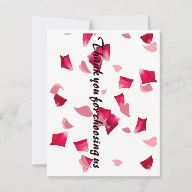 Agradecimento Obrigado por nos escolher o cartão de compro (Frente)