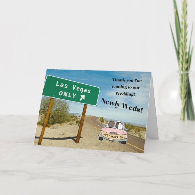 Agradecimento Obrigado por ter vindo ao nosso Cartão de Las Vega (Frente)