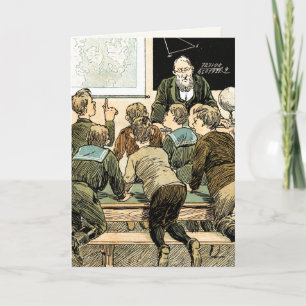 Agradecimento Obrigado, Professor. Cartão de Arte Vintage