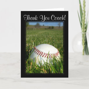 Agradecimento Obrigado Treinador Baseball com cartão de saudação