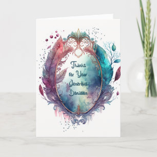 Agradecimento Obrigados para Cartão de Dádiva com Rolamentos