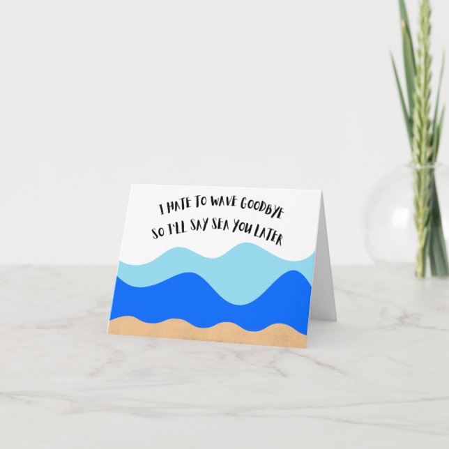 Agradecimento Odeio Despedir-Me - Pun Cartão De Despedida (Frente)