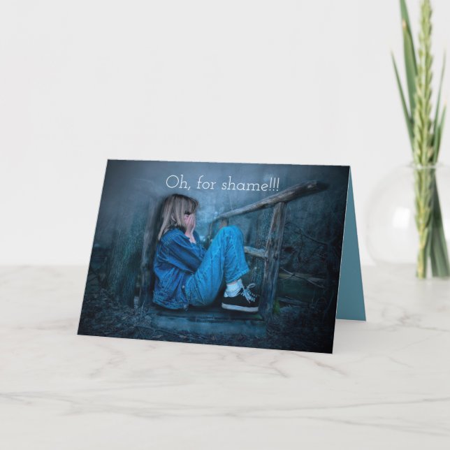 AGRADECIMENTO OH VERGONHA CAIR CARTÃO DE ANIVERSÁRIO (Frente)