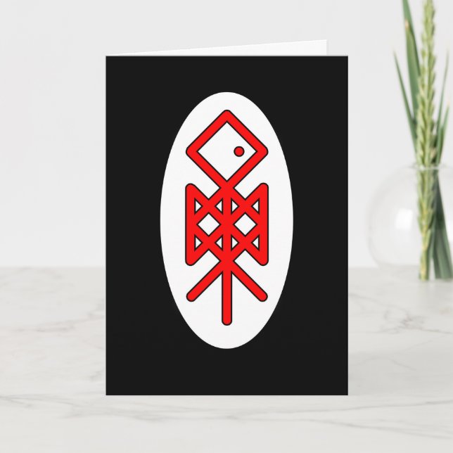 Agradecimento Olho de Odin Cartão de Saudação Bindrune Viking (Frente)