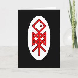 Agradecimento Olho de Odin Cartão de Saudação Bindrune Viking