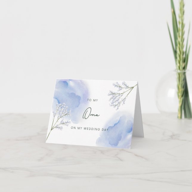 Agradecimento Oma no Cartão de Casamento do Dia (Frente)