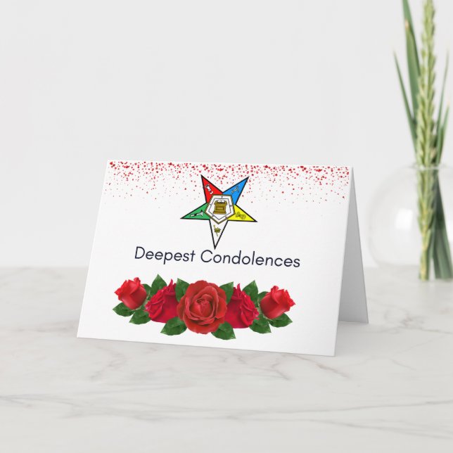 Agradecimento Ordem do Cartão de condolências da Estrela Orienta (Frente)