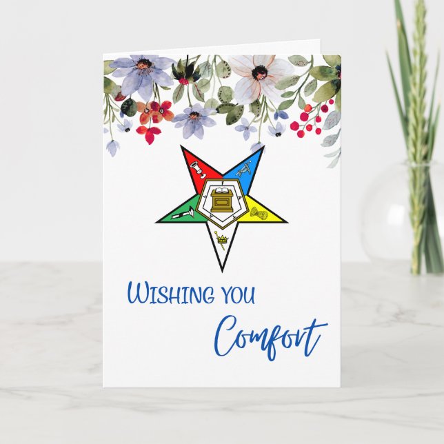 Agradecimento Ordem do Cartão de condolências da Estrela Orienta (Frente)