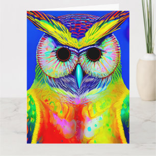 AGRADECIMENTO OWL ART TE AMA GRANDE CARTÃO DE GANCHO