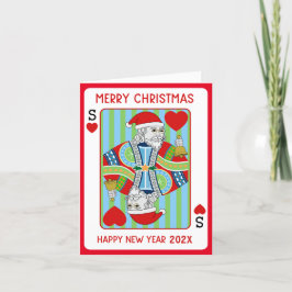 Agradecimento Papais noeis Poker Natal e Cartão de Feliz ano nov