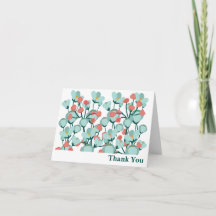 Papelaria Personalizada Floral Turquesa Cartão de