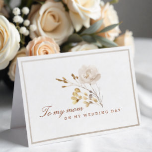 Agradecimento Para a minha mãe no meu cartão de dia de casamento