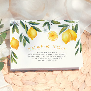 Agradecimento para Chá de Noiva Main Squeeze Lemon