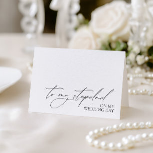 Agradecimento "Para Meu Padrasto no Meu Dia de Casamento" Cartão