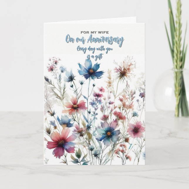 Agradecimento Para o meu Cartão de Aniversário de Casamento de E (Frente)