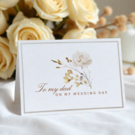 Agradecimento Para o meu Pai no meu Cartão Floral de Dia de Casa