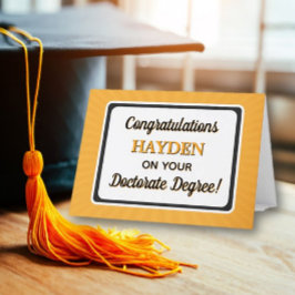 Agradecimento Parabéns! Cartão de Graduação de Doutorado
