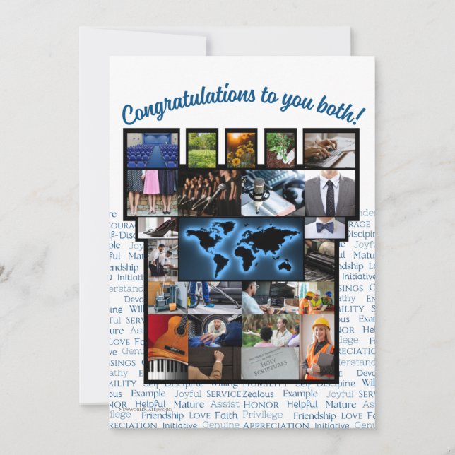 Agradecimento Parabéns JW no Cartão de Aceitação de Bethel do Ca (Frente)