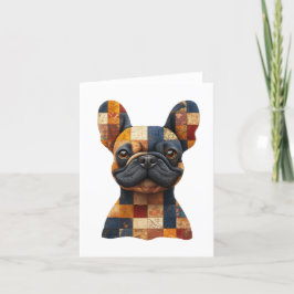 Agradecimento Patchwork French Buldogdog - Cartão de Saudação