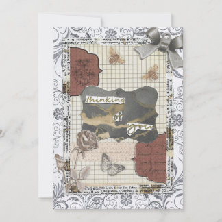 Agradecimento Pensando em seu cartão de saudação pensado