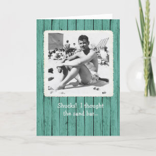 Agradecimento Pensei que o Bar de areia servia o cartão de anive