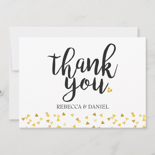 Agradecimento Personalizado com Corações de Amor e (Frente)