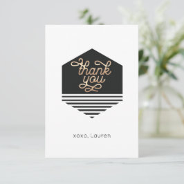 Agradecimento Personalizado Vintage Preto e Dourad