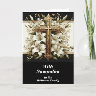 Agradecimento Personalizar este Cartão de condolências com Cross