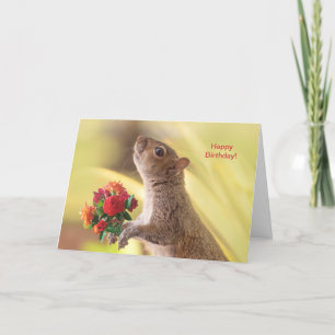 Agradecimento Personalize o esquilo bonito com o cartão de anive
