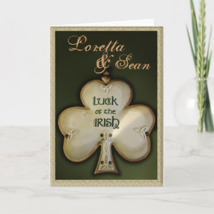 Agradecimento Personalize seu próprio cartão de casamento irland