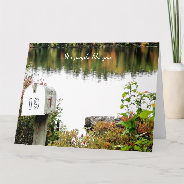 Agradecimento Pessoas Como Você, Cartão de Apreciação Voluntário (Frente)