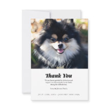 Pet Losse Obrigado Cartão de condolências