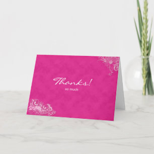 Agradecimento Pink Suede Obrigado Cartão de Saudação