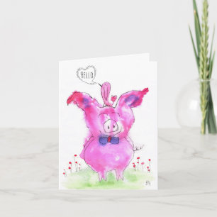 Agradecimento Pinus Cor de Água Cóstia Rosa Alô - Cartão Sau