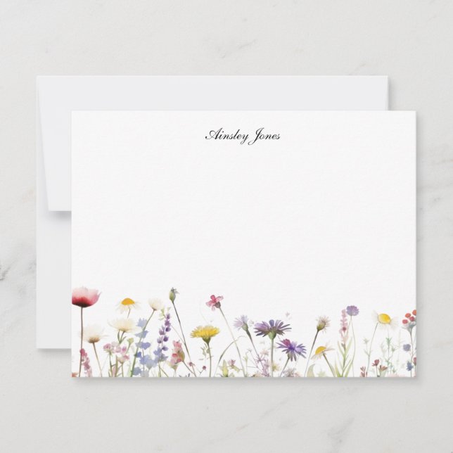 Agradecimento Plano Personalizado com Aquarela de  (Frente)