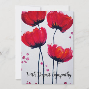 Agradecimento Poppy Love Flat Cartão de condolências