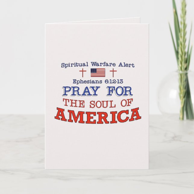 Agradecimento PRAY FOR AMERICA - Cartão de Saudação (Frente)