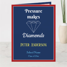 Agradecimento Pressão faz cartão de graduação de ouros