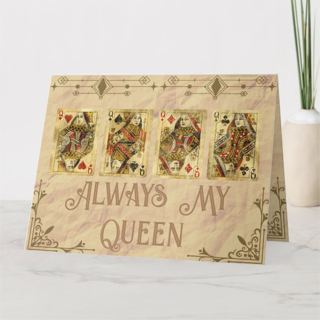 Agradecimento Rainha do meu Cartão de Dia de as mães Cardíaco (Frente)