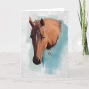 Agradecimento Retrato de Cavalo - Cartão Saudável