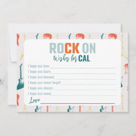 Agradecimento Rock n Roll Rockstar deseja um cartão de aniversár