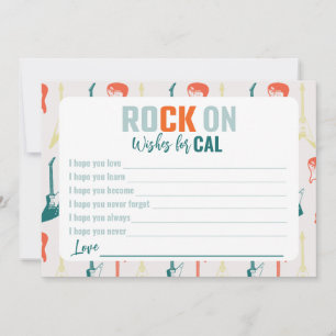 Agradecimento Rock n Roll Rockstar deseja um cartão de aniversár