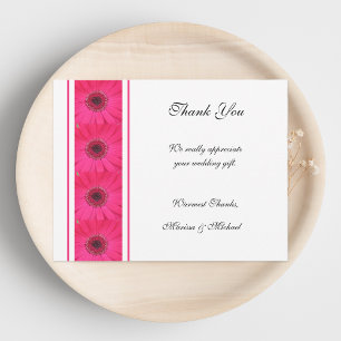 Agradecimento Rosa Gerbera Daisy Obrigado Cartão De Casamento