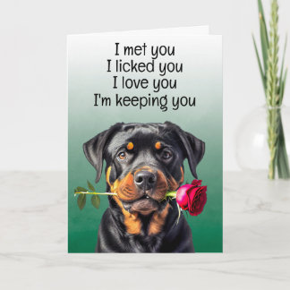 Agradecimento Rottweiler de Cartão de Aniversário Engraçado Pers