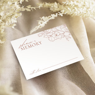 Agradecimento Rust elegant floral compartilha um cartão de memór