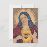 Sagrado Coração de Maria Cartão Santo