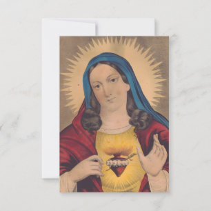 Agradecimento Sagrado Coração de Maria Cartão Santo